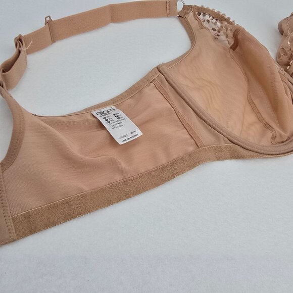 Elomi MATILDA 8900 Bra 38I Beige Side Support T-Strap Hook Full Coverage Sheer - Picture 13 of 14